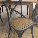 GREY X-BACK DINING CHAIR